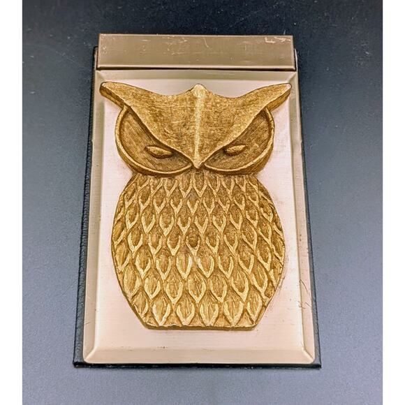 Vintage Owl Desk Paper Holder — Retro Brass - Picture 1 of 4
